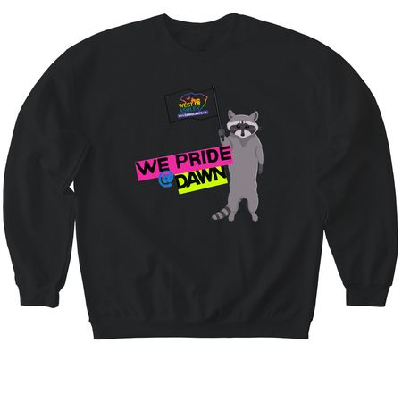 We Pride at Dawn, a Black Softstyle Crewneck Sweatshirt