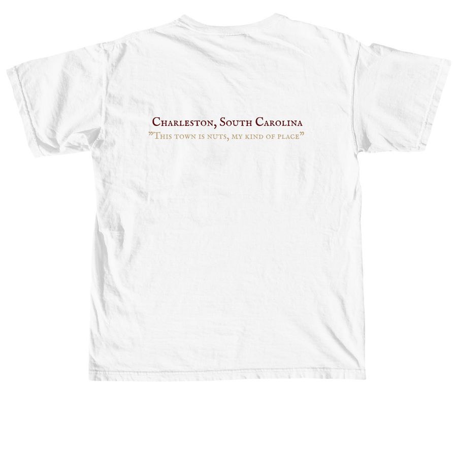 Charleston Mikey Tee&nbsp;, a White Comfort Colors Unisex Tee (back-view)