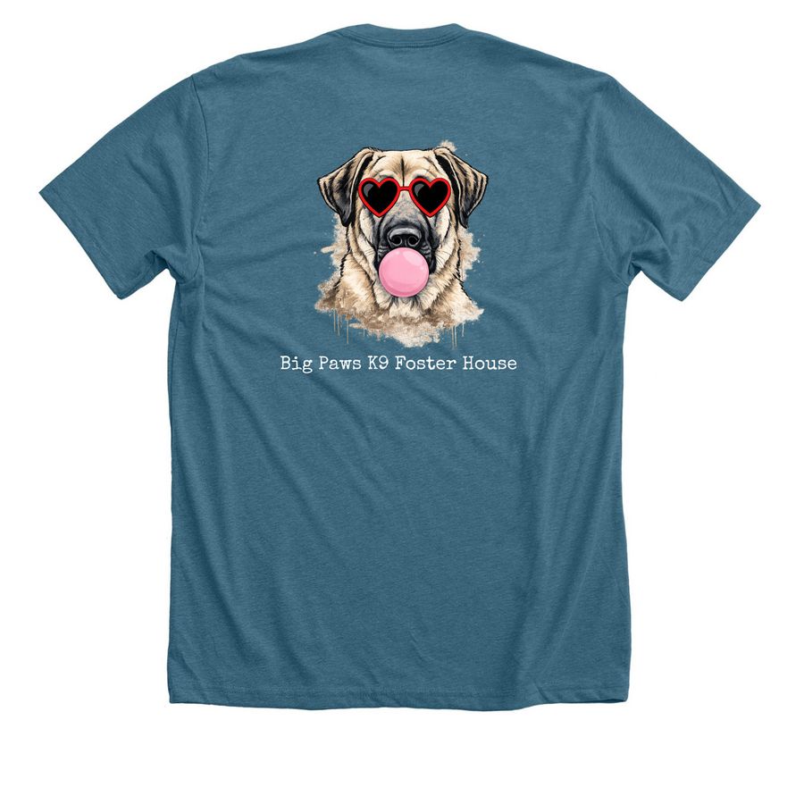 Pink Bubblegum, a Heather Deep Teal Premium Unisex Tee