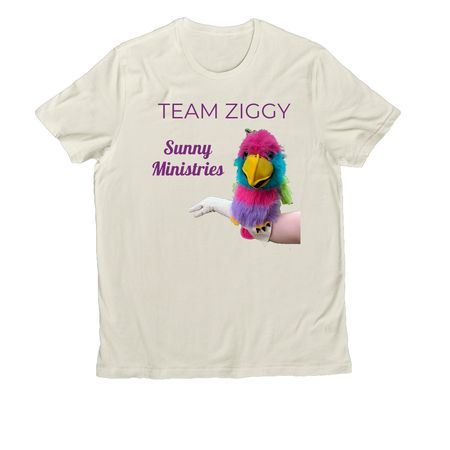 Team Ziggy, a White Sand Allmade Organic Cotton Unisex Tee