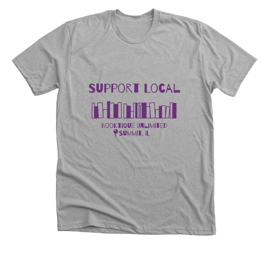 Support Booktique!, a Athletic Heather Premium Unisex Tee