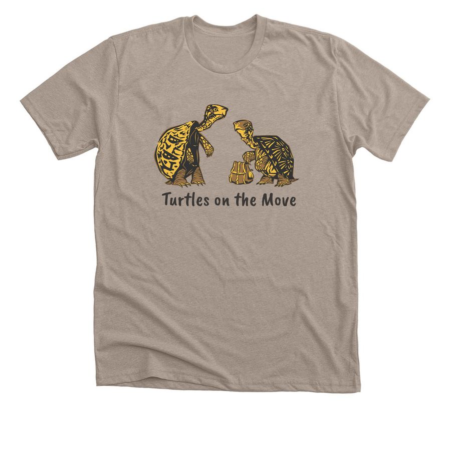 Turtles on the Move, a Heather Stone Premium Unisex Tee