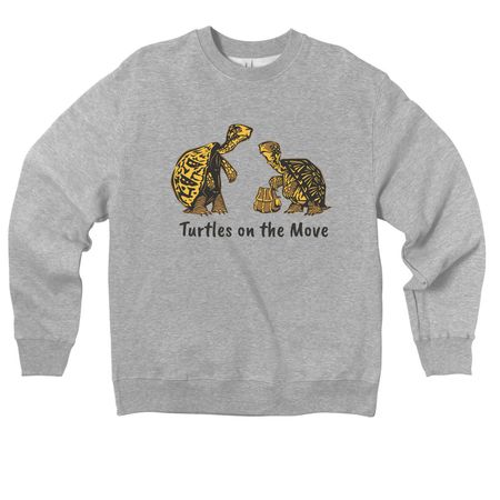 Turtles on the Move, a Athletic Heather Premium Heavyweight Crewneck Sweatshirt