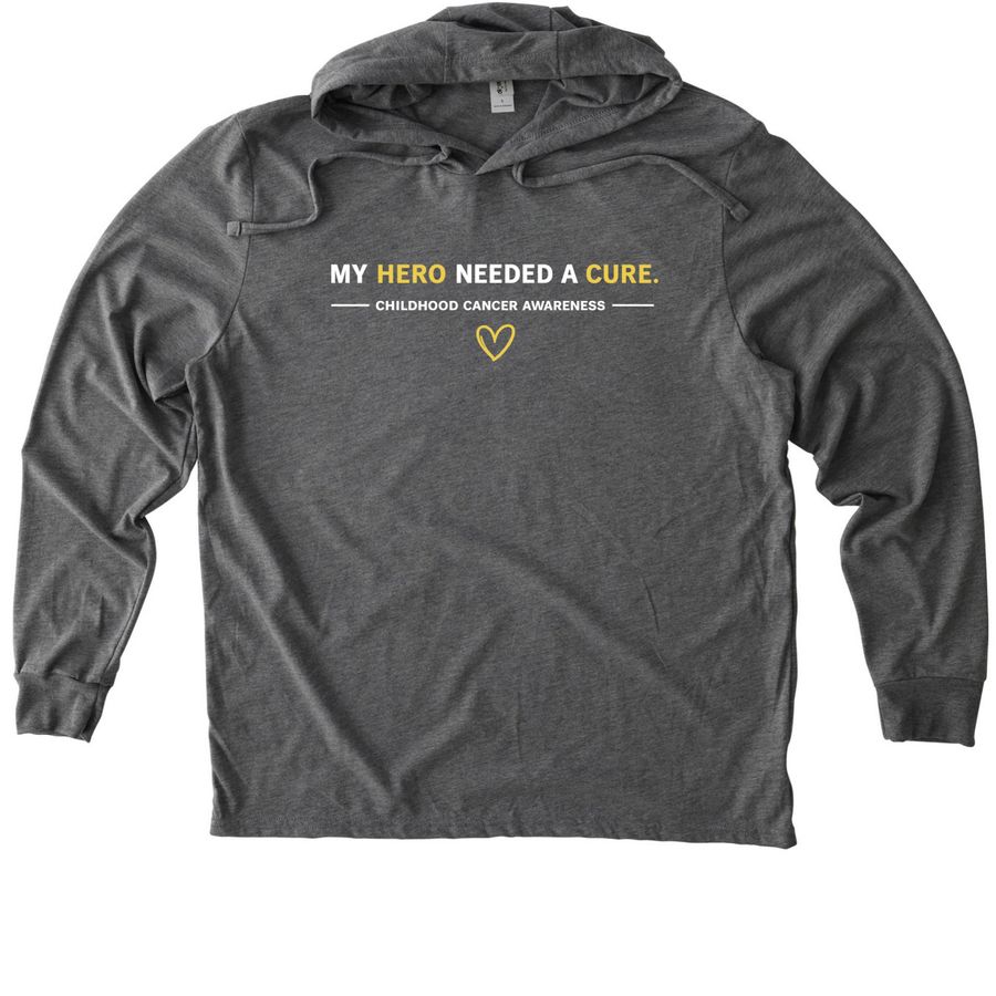 My Hero Needed a Cure, a Aluminum Grey Allmade Eco Triblend Hoodie Tee