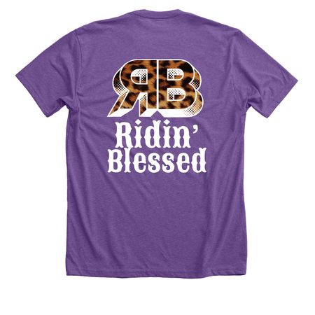 Cheetah RB 2, a Heather Team Purple Premium Unisex Tee (back-view)