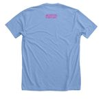 Pro Choice. Pro Speech.&nbsp;, a Heather Carolina Blue Premium Unisex Tee (back-view)