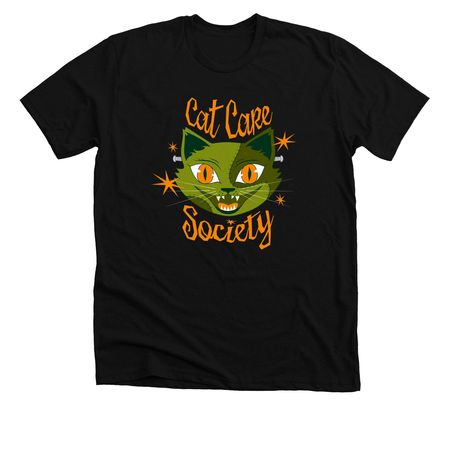 Frankenstein's Cat, a Solid Black Blend Premium Unisex Tee