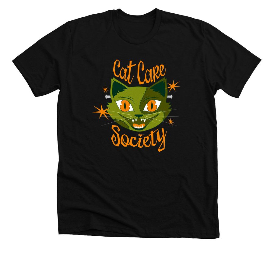 Frankenstein's Cat, a Solid Black Blend Premium Unisex Tee