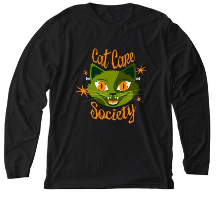 Frankenstein's Cat, a Solid Black Blend Premium Long Sleeve Tee