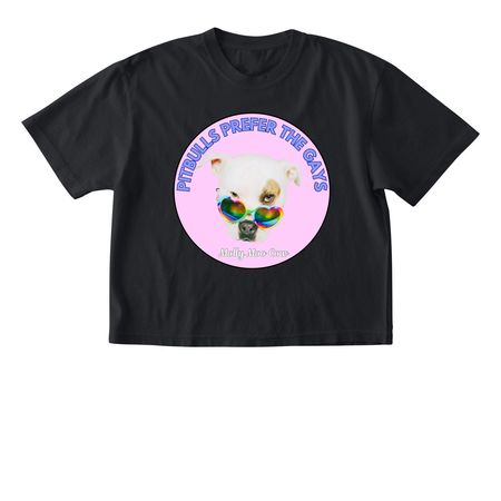 PITBULLS PREFER THE GAYS!, a Black Comfort Colors Boxy Tee