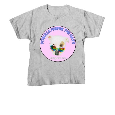 PITBULLS PREFER THE GAYS!, a Sport Grey Youth Unisex Tee