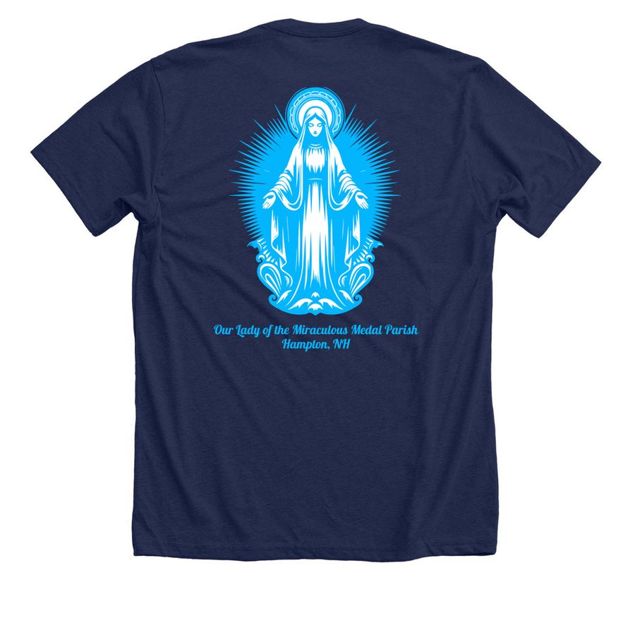 OLMM Steubenville Youth Conference Fundraiser, a Solid Navy Blend Premium Unisex Tee (back-view)