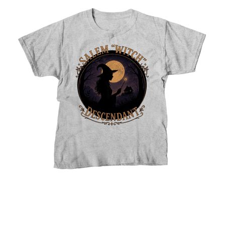 Salem "Witch" Descendant, a Sport Grey Youth Unisex Tee