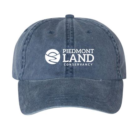 PLC Cap | Embroidered, a Navy Printed Pigment Dye Baseball Cap