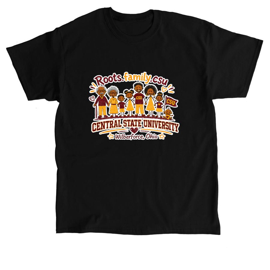 ROOTS.FAMILY.CSU, a Black Classic Unisex Tee