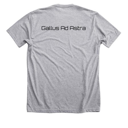 Gallus Ad Astra, a Athletic Heather Premium Unisex Tee (back-view)