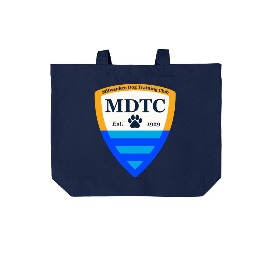 MDTC Tote Bag, a River Blue Navy Cotton Canvas Tote Bag