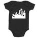 WFF Infant, a Black Infant Onesie (back-view)