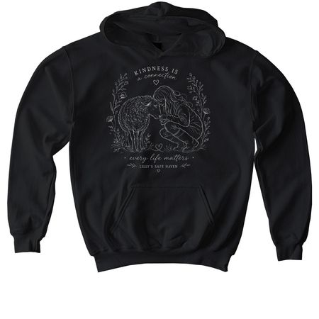 Shirts for stall mats, a Black Softstyle Youth Pullover Hoodie