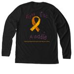 Support Maddie?s Fight!, a Solid Black Blend Premium Long Sleeve Tee (back-view)