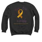 Support Maddie?s Fight!, a Black Crewneck Sweatshirt (back-view)