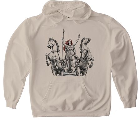 Queen Boudica Revenge Tour, a Sand Gildan Softstyle Pullover Hoodie