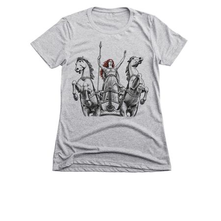 Queen Boudica Revenge Tour, a Dark Heather Grey Women's Slim Fit Tee