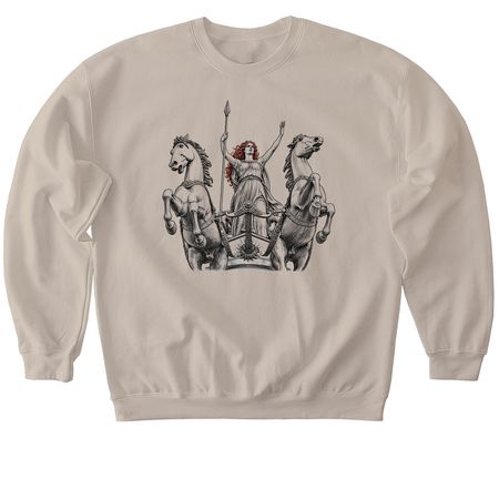 Queen Boudica Revenge Tour, a Sand Softstyle Crewneck Sweatshirt