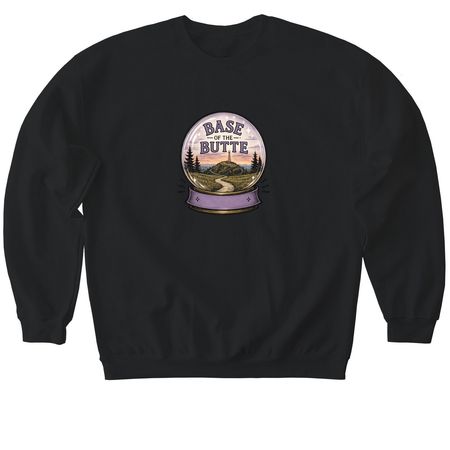Base of the Butte!, a Black Softstyle Crewneck Sweatshirt