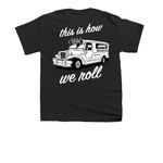 Uncle Mike's Jeepney - This Is How We Roll, a Black Youth Unisex Tee (back-view)