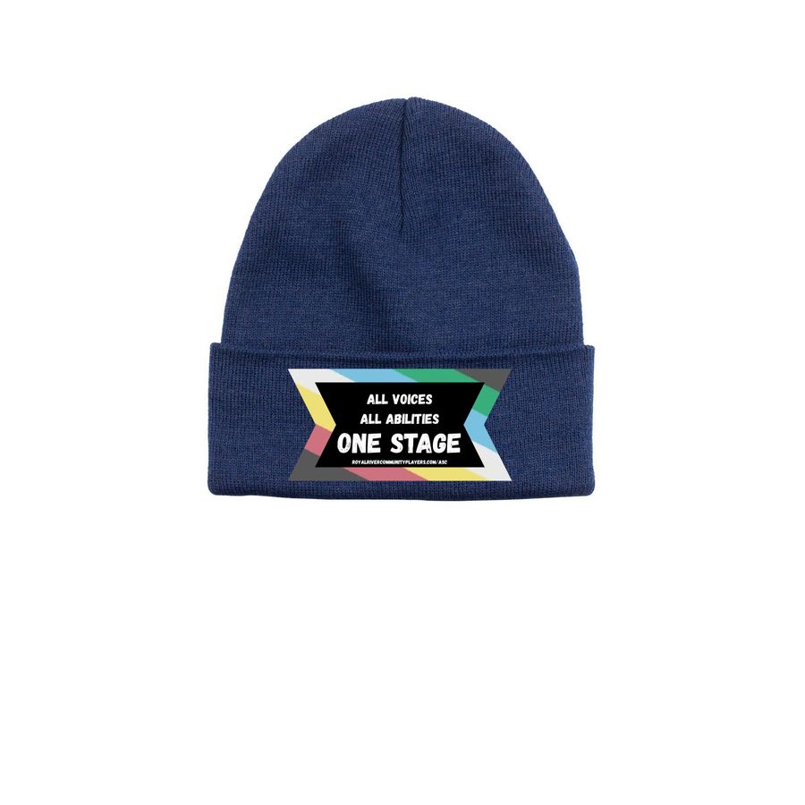 Accessible Stages Collaborative - Beanie, a Azure Printed Base Camp Beanie