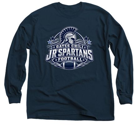Gates Chili Jr Spartans Football, a Navy Classic Long Sleeve Tee