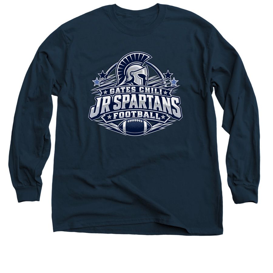 Gates Chili Jr Spartans Football, a Navy Classic Long Sleeve Tee
