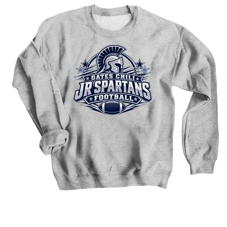 Gates Chili Jr Spartans Football, a Sport Grey Crewneck Sweatshirt
