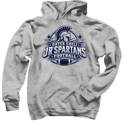 Gates Chili Jr Spartans Football, a Sport Grey Pullover Hoodie