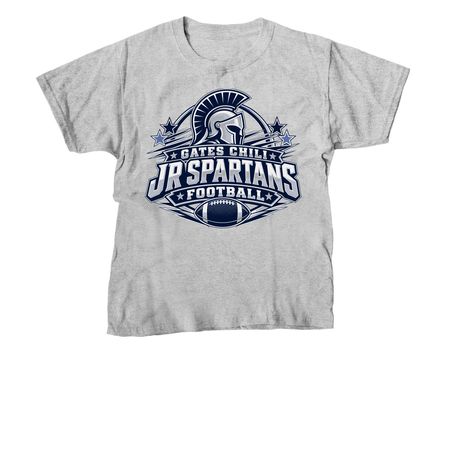 Gates Chili Jr Spartans Football, a Sport Grey Youth Unisex Tee