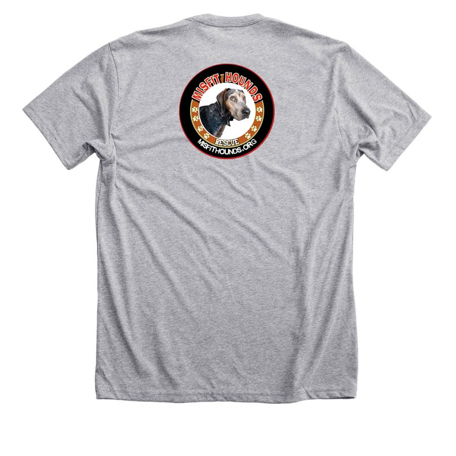 Misfit Hounds Speckosaurus&nbsp;, a Athletic Heather Premium Unisex Tee (back-view)