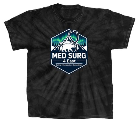 4E Apparels, a Black Classic Tie Dye Tee