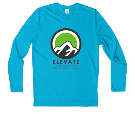 Elevate Childhood Cancer Research and Advocacy, a Sapphire Youth UV Performance Long Sleeve Tee