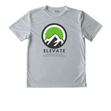 Elevate Childhood Cancer Research and Advocacy, a Silver Youth Performance Tee