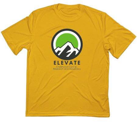 Elevate Childhood Cancer Research and Advocacy, a Gold Classic Performance Tee