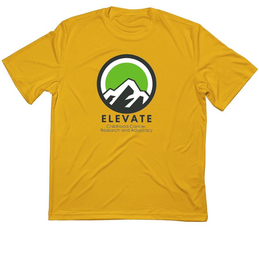 Elevate Childhood Cancer Research and Advocacy, a Gold Classic Performance Tee