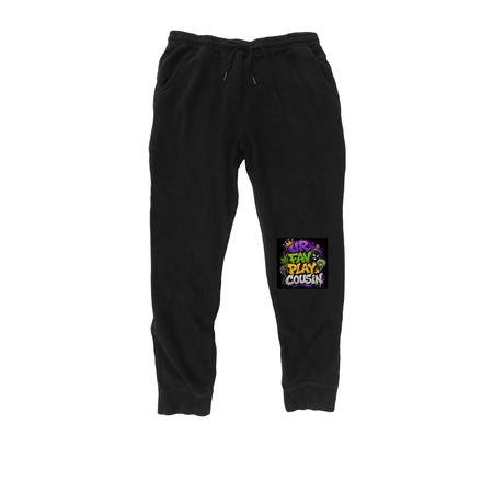 We Lit Joggers, a Black Midweight Fleece Joggers