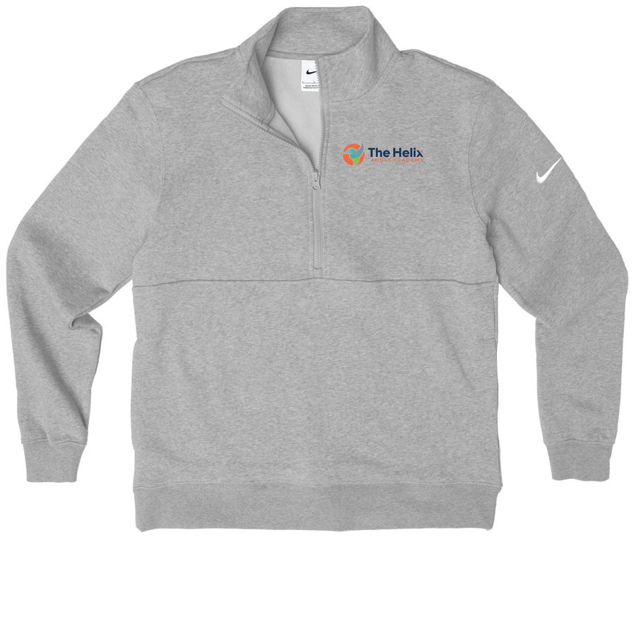 Work with pride!, a Dark Grey Heather Nike Club Fleece Half Zip Pullover
