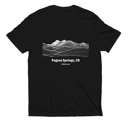Pagosa Springs, CO, a Deep Black Allmade Eco Triblend Unisex Tee