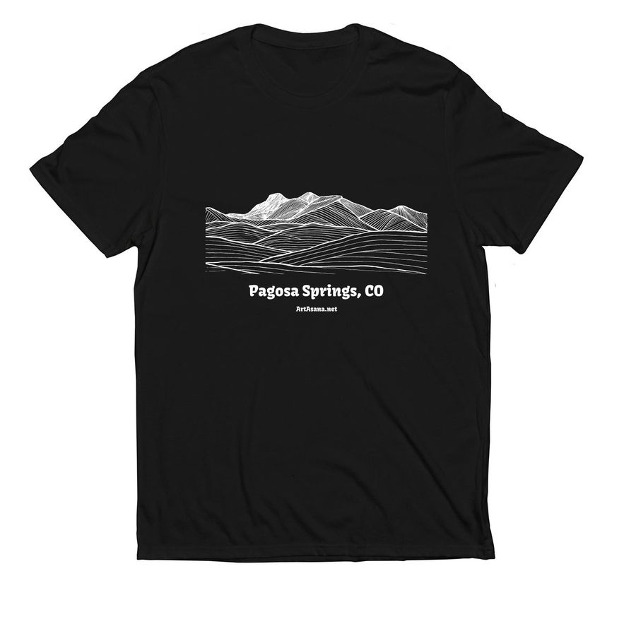 Pagosa Springs, CO, a Deep Black Allmade Eco Triblend Unisex Tee