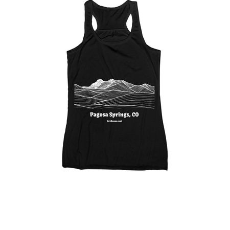 Pagosa Springs, CO, a Black Women's Racerback