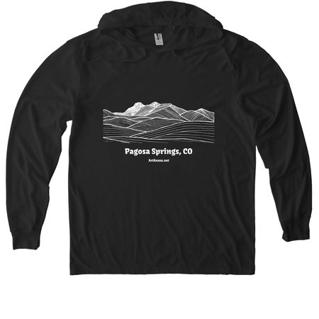Pagosa Springs, CO, a Space Black Allmade Eco Triblend Hoodie Tee