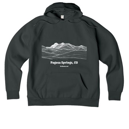 Pagosa Springs, CO, a Terrain Grey Allmade Organic CVC Pullover Hoodie