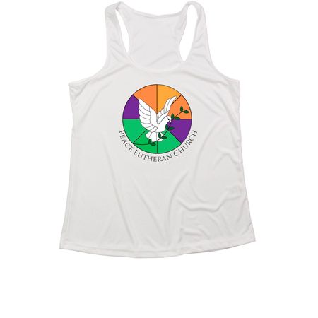 Peace Tanks, a White Women's Performance Tank